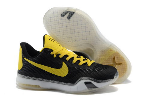 Mens Nike Kobe 10 Yellow Black Shoes Netherlands